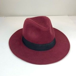 Chatties Maroon Brimmed Hat One Size